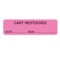 Nevs Label, "Cart Restocked" 7/8" x 3" Flr Pink w/Black CS-0541 - alternate 1